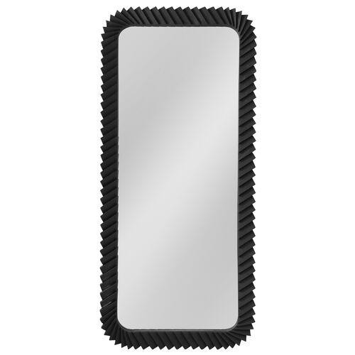 Monica Layered Floor Mirror, Sandblasted Black Monica Layered Floor Mirror, Sandblasted Black