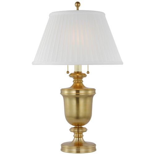Classical Urn Form Medium Table Lamp, Antique-Burnished Brass