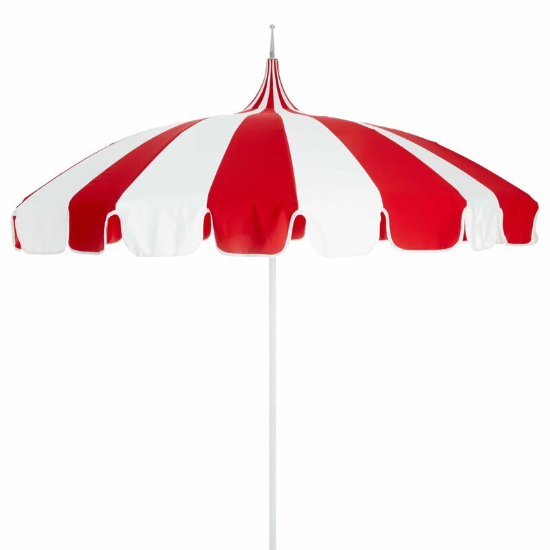 Pagoda Patio Umbrella, Red/White