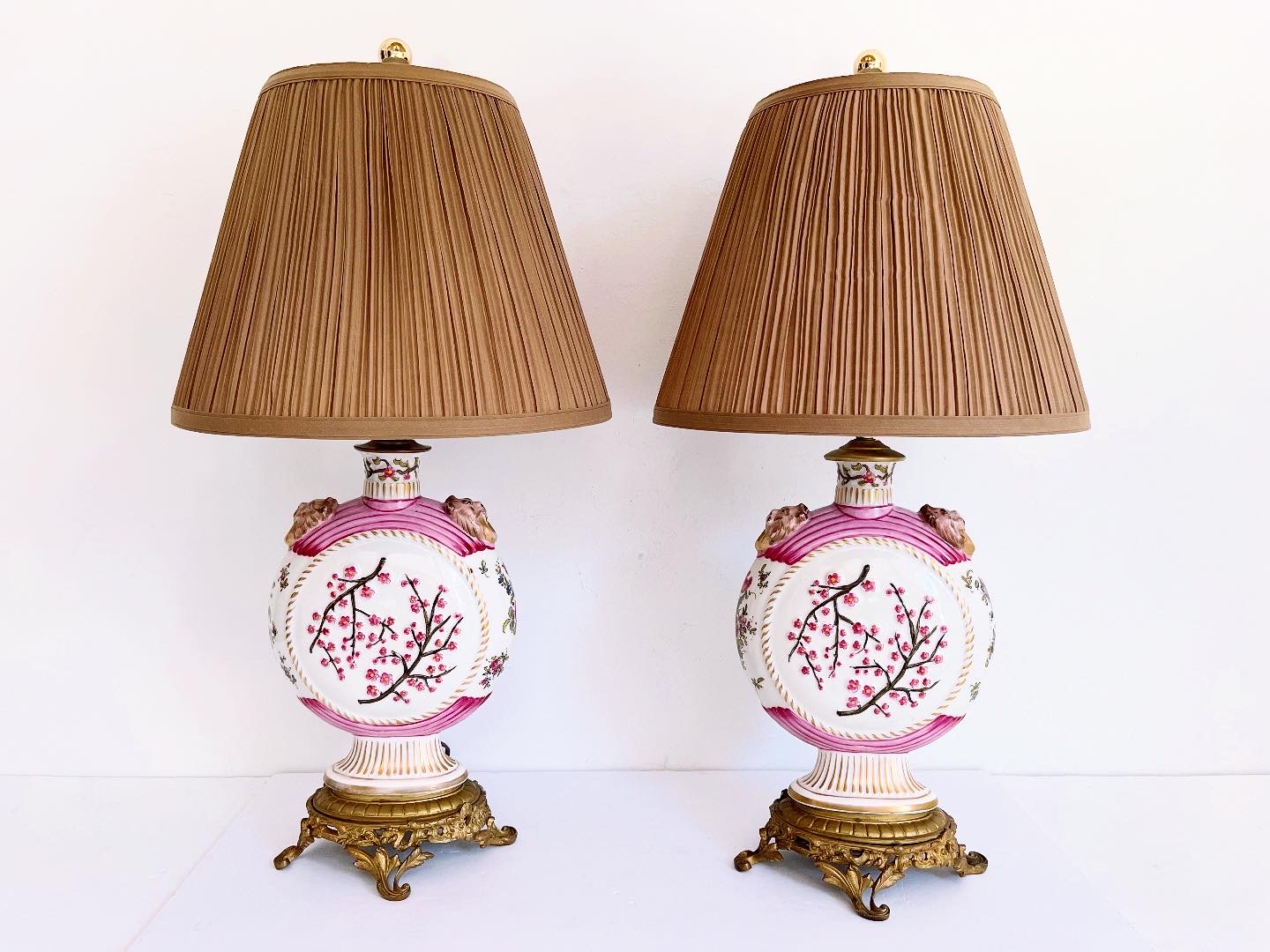 Cherry Blossom Lamps & Shades, Pair~P77728473