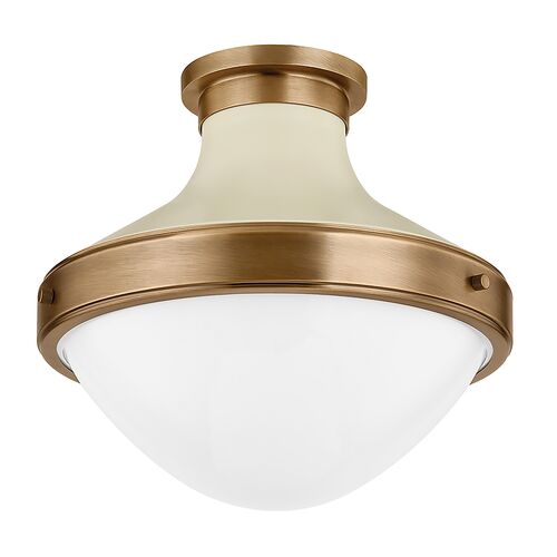Maxton Flush Mount, Patina Brass/Soft Sand