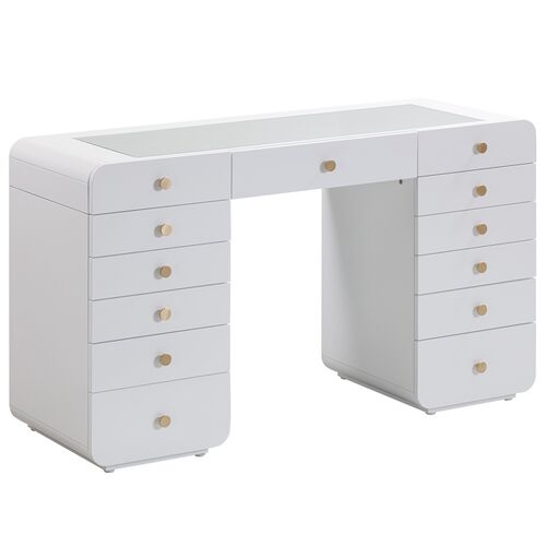 Mason Vanity Desk, White