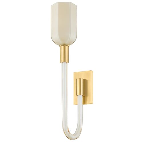 Dain Park Wall Sconce, Aged Brass/Champagne Glass Dain Park Wall Sconce, Aged Brass/Champagne Glass