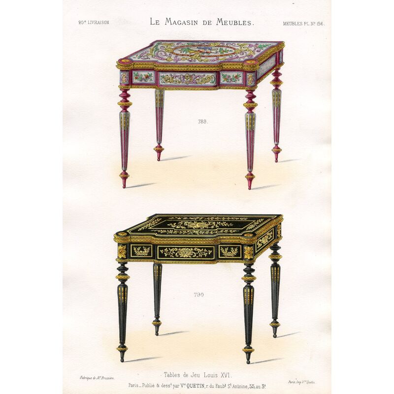 French Gaming Tables, Louis XVI Style