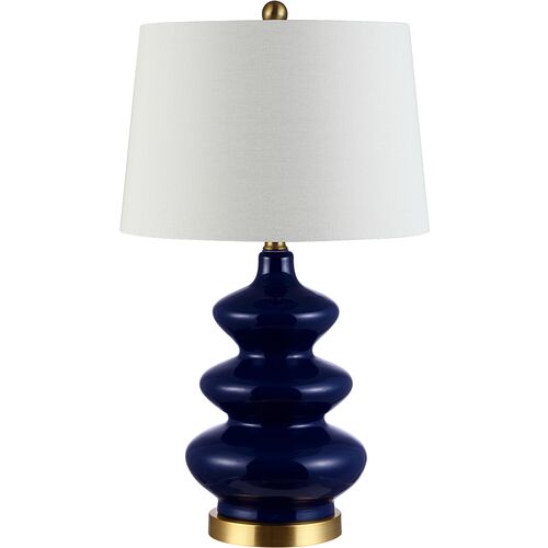 Bria Ceramic Table Lamp, Navy Blue~P69690340