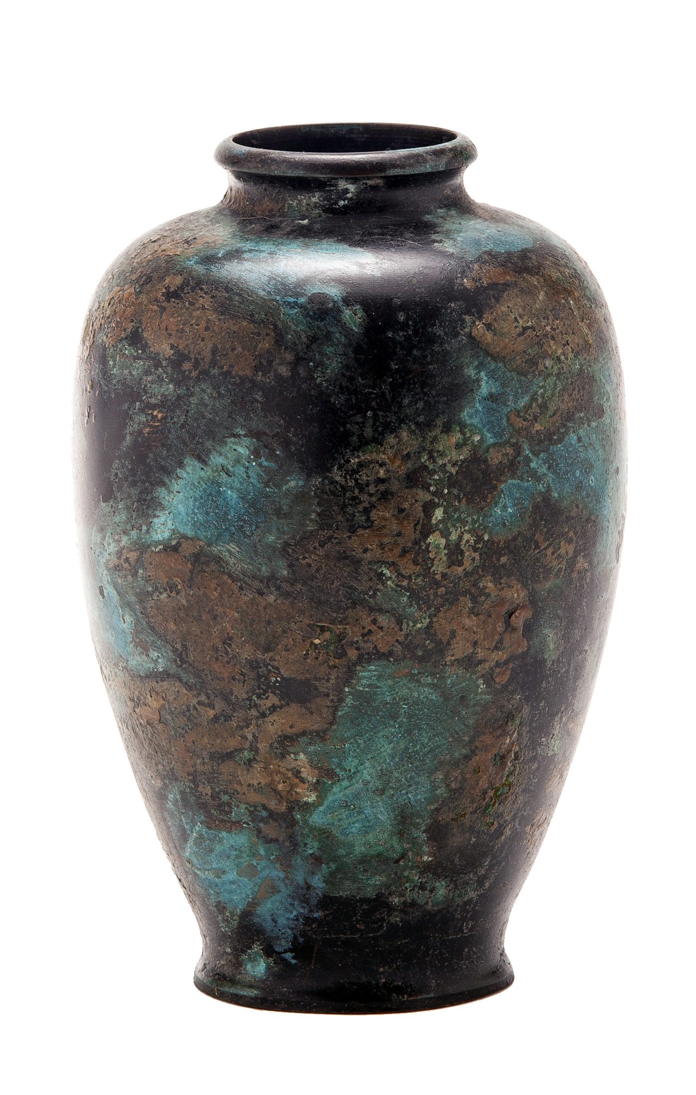 Colorful Bronze Patina Japanese Vase~P77666897