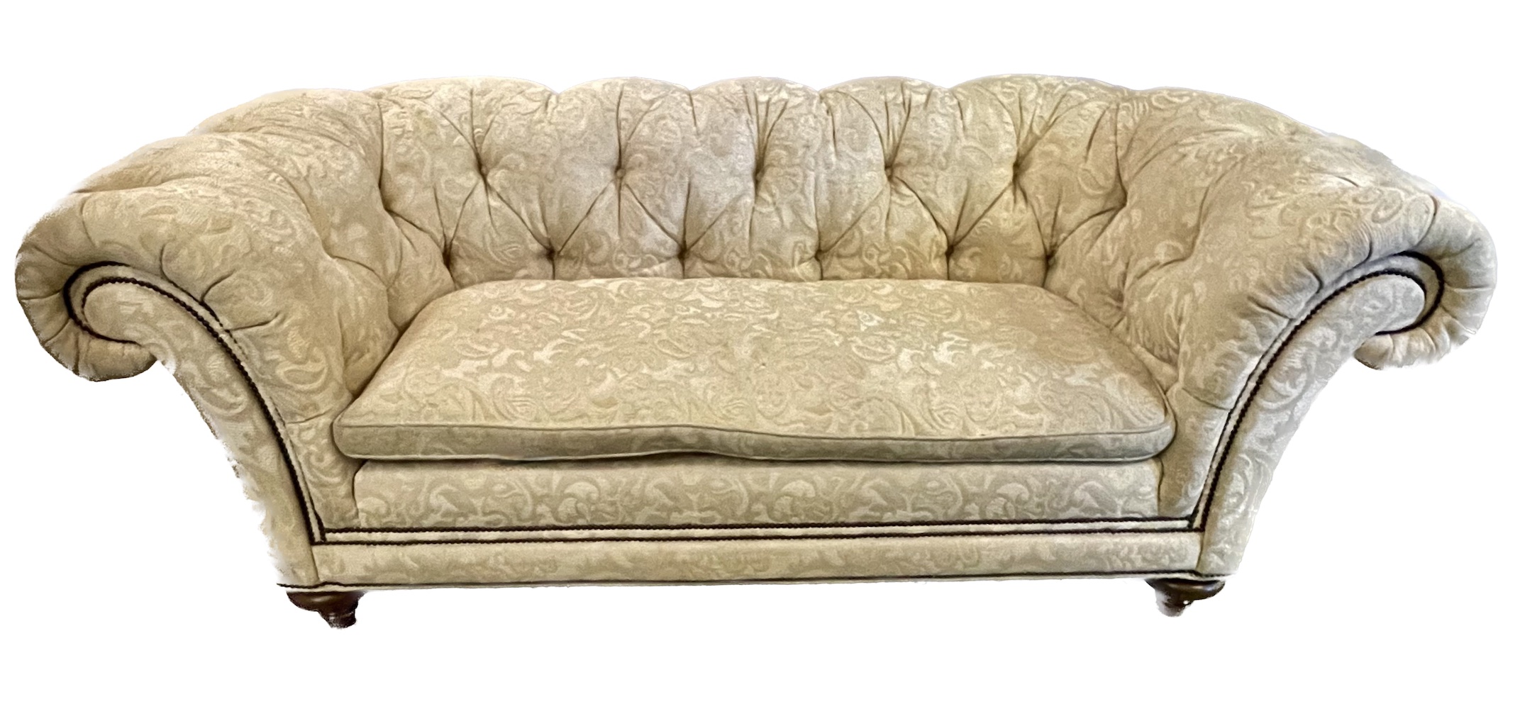 Large Upholstered Baker Tufted Sofa~P77714846