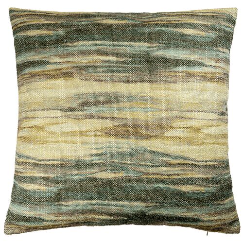 Cora Abstract Pillow, Olive/Teal/Plum