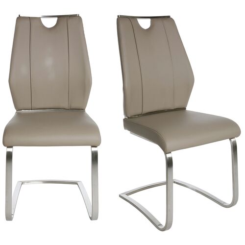 S/2 Serenade Side Chairs, Leatherette