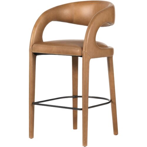 Nina Leather Bar Stool