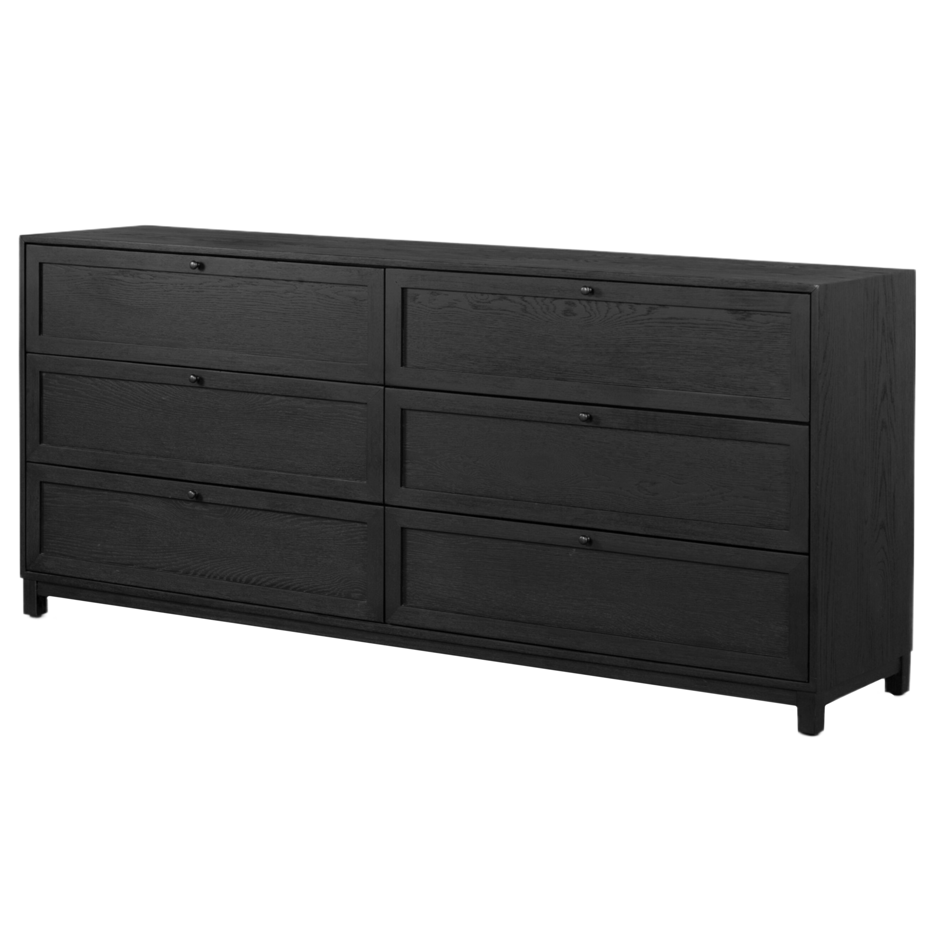 Laila 6-Drawer Dresser, Drifted Matte Black | One Kings Lane