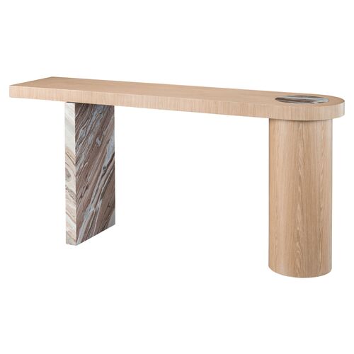 Avani Marble Console Table, Natural