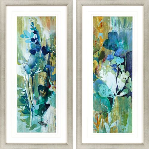 S/2 Botanical Illusion Framed Abstract Art S/2 Botanical Illusion Framed Abstract Art