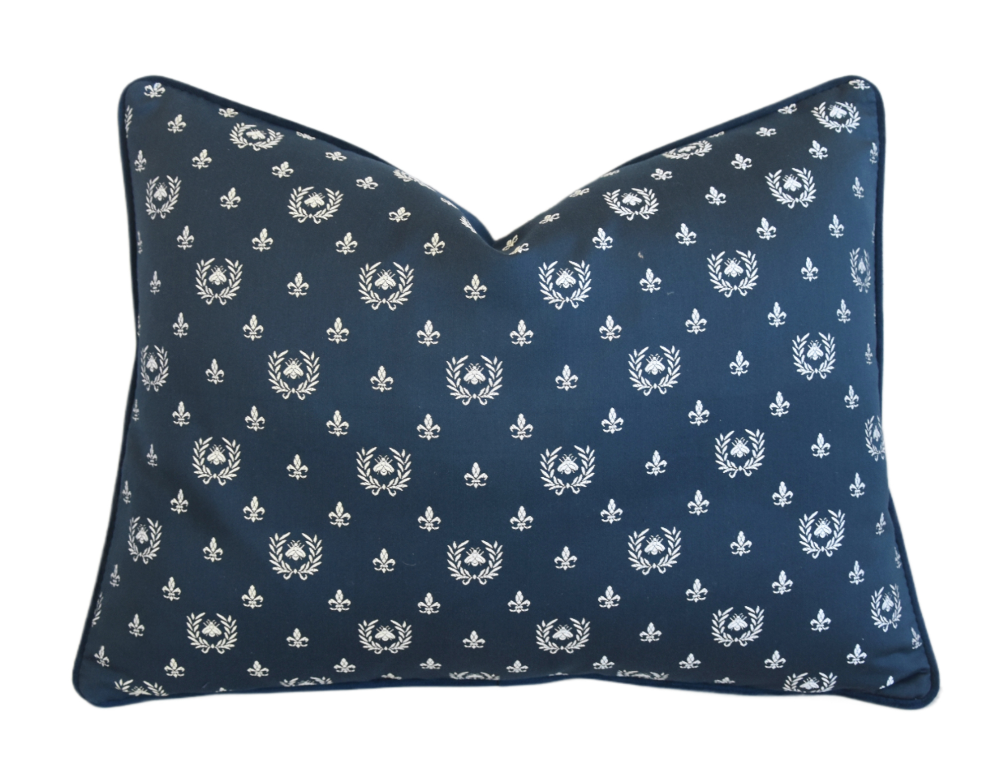 French Bee Wreath & Fleur-De-Lis Pillow~P77694658