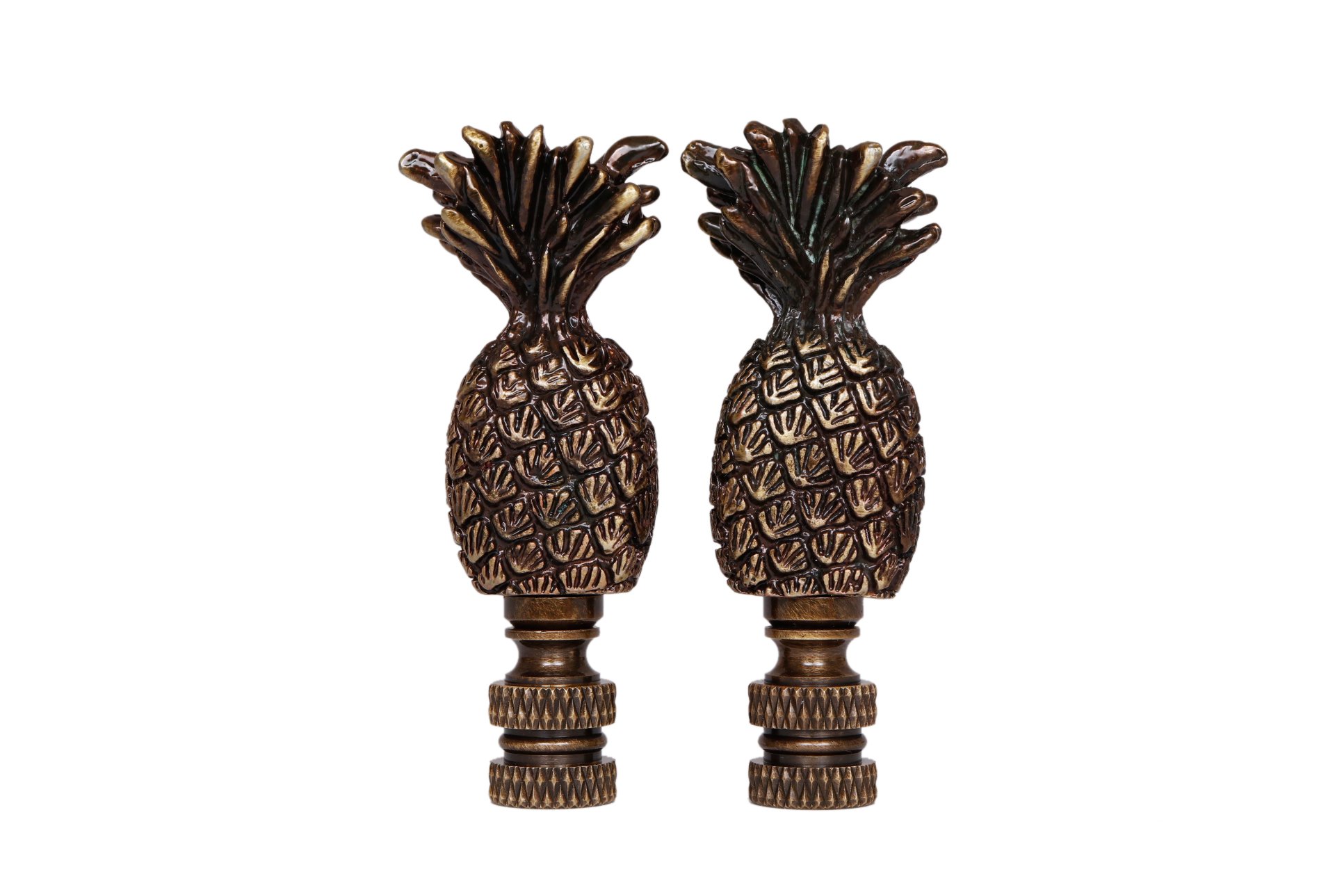 Brass Pineapple Lamp Finials - a Pair~P77619818