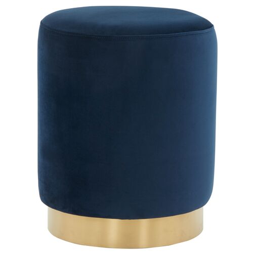 Lairen Performance Velvet Ottoman Lairen Performance Velvet Ottoman
