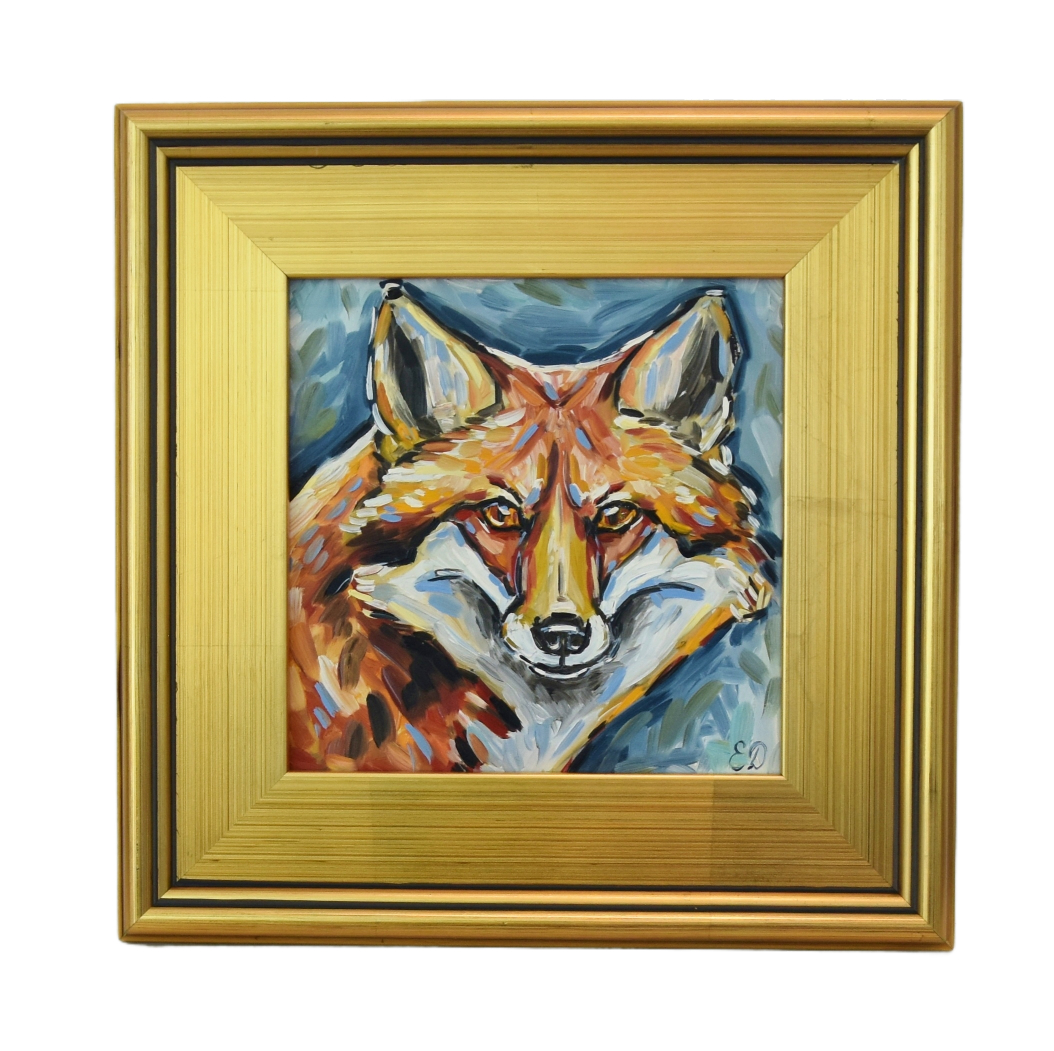 Impressionist Red Fox Portrait Painting~P77690370