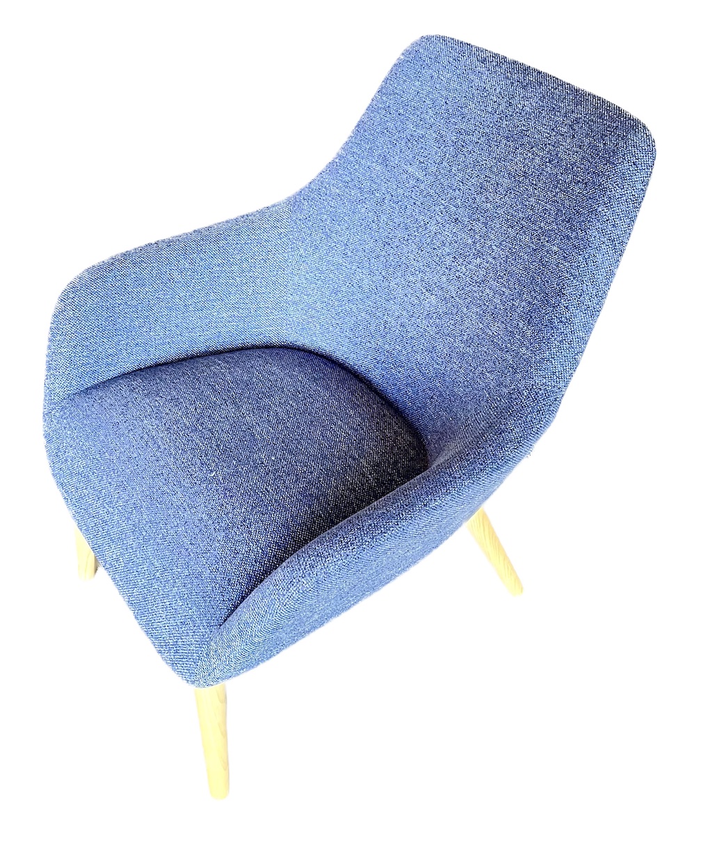 Mid-Century Modern Style Blue Side Chair~P77679888