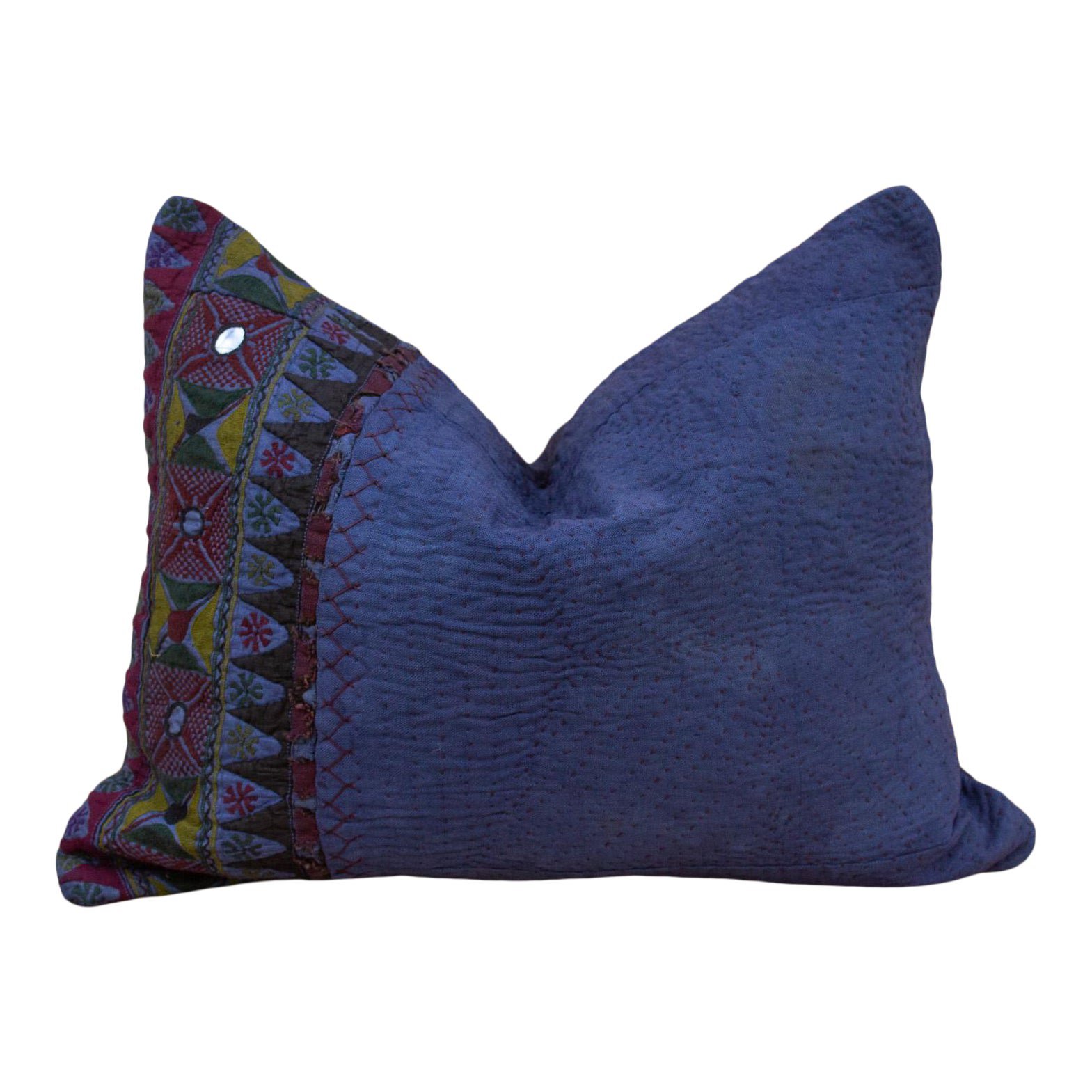 Jiya Antique Indigo Grain Sack Pillow~P77617153
