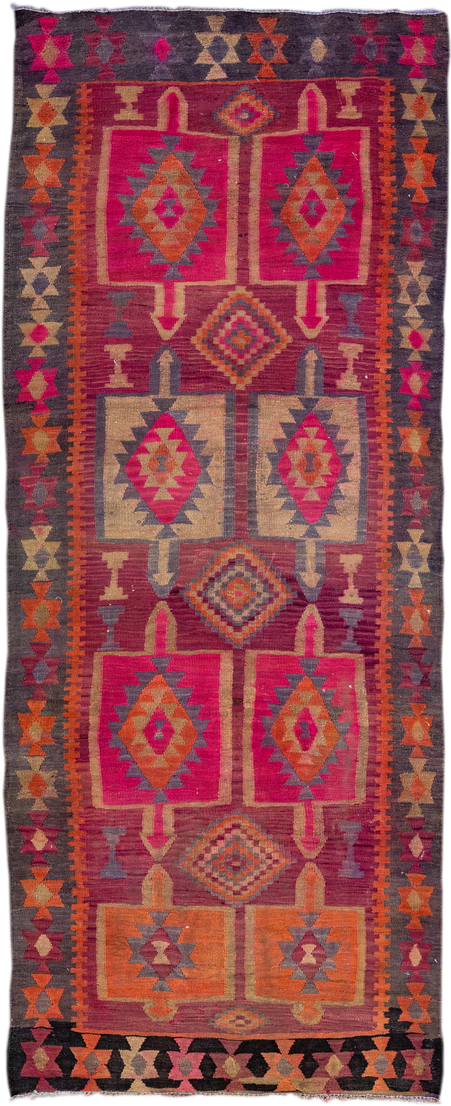 Pink Kilim Handmade Wool Runner~P77644176