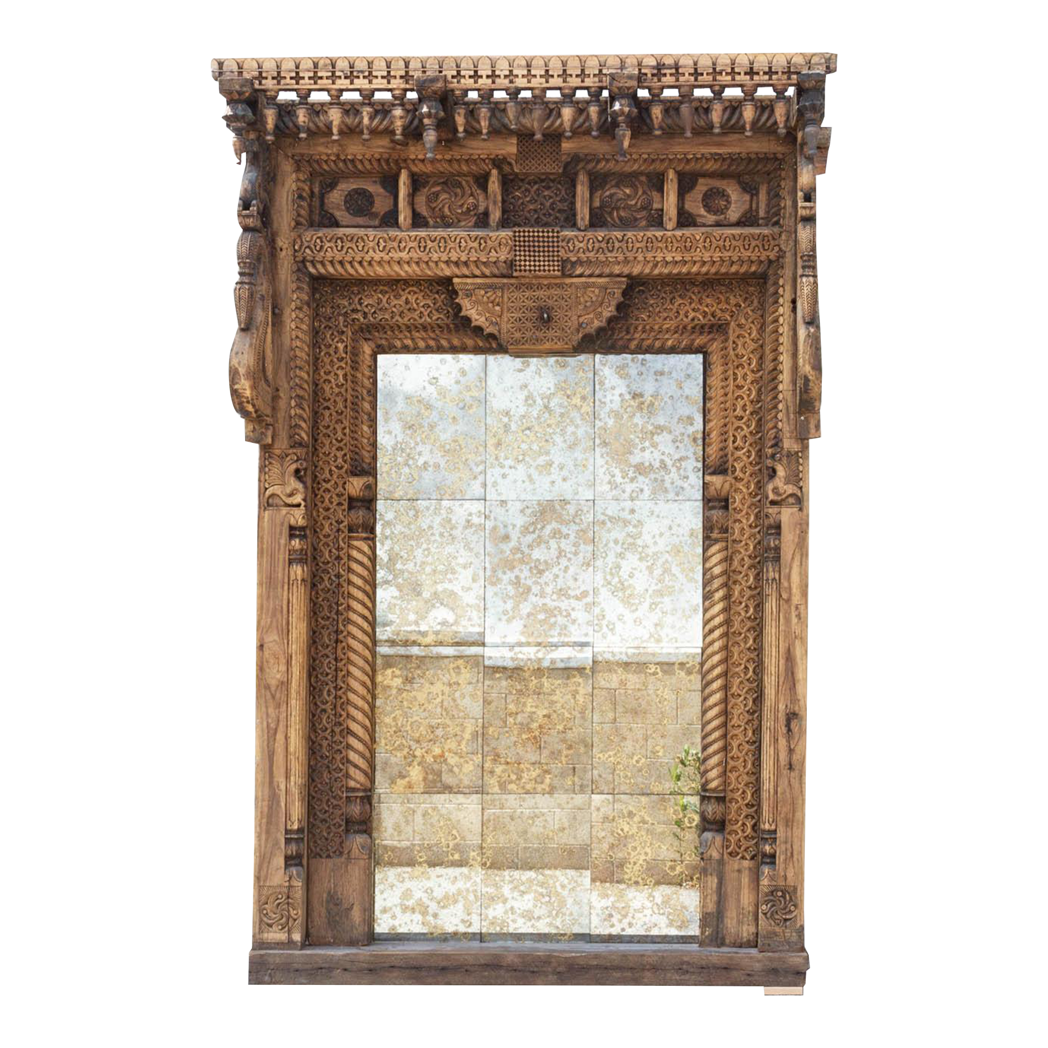 Majestic 18th C Swat Valley Grand Mirror~P77698284