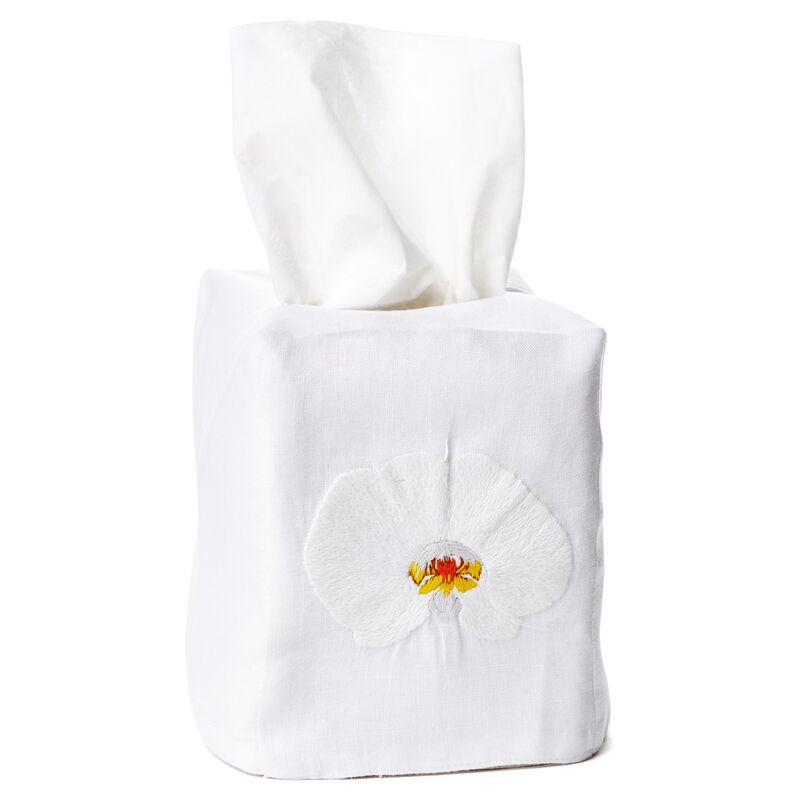 Orchid Linen Tissue Box Cover