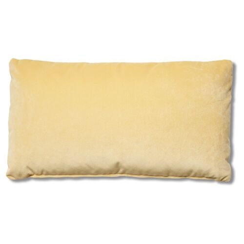 Ada Long Lumbar Pillow, Canary Velvet~P77483610