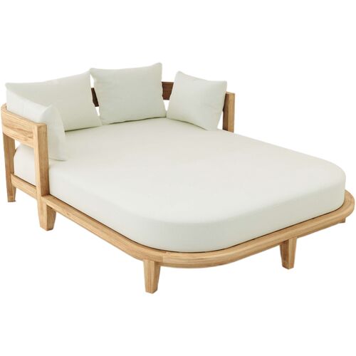 Solterra Outdoor Teak Daybed, Sunbrella