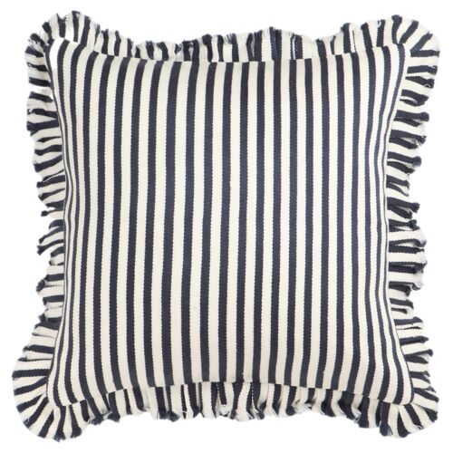Basiel Striped Ruffle 20x20 Pillow