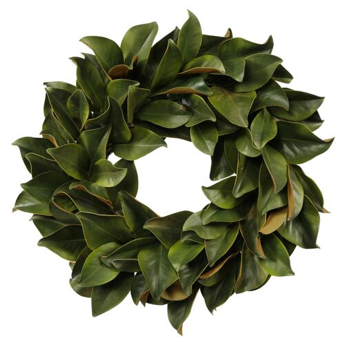 24" Magnolia Leaf Wreath, Faux~P75828147