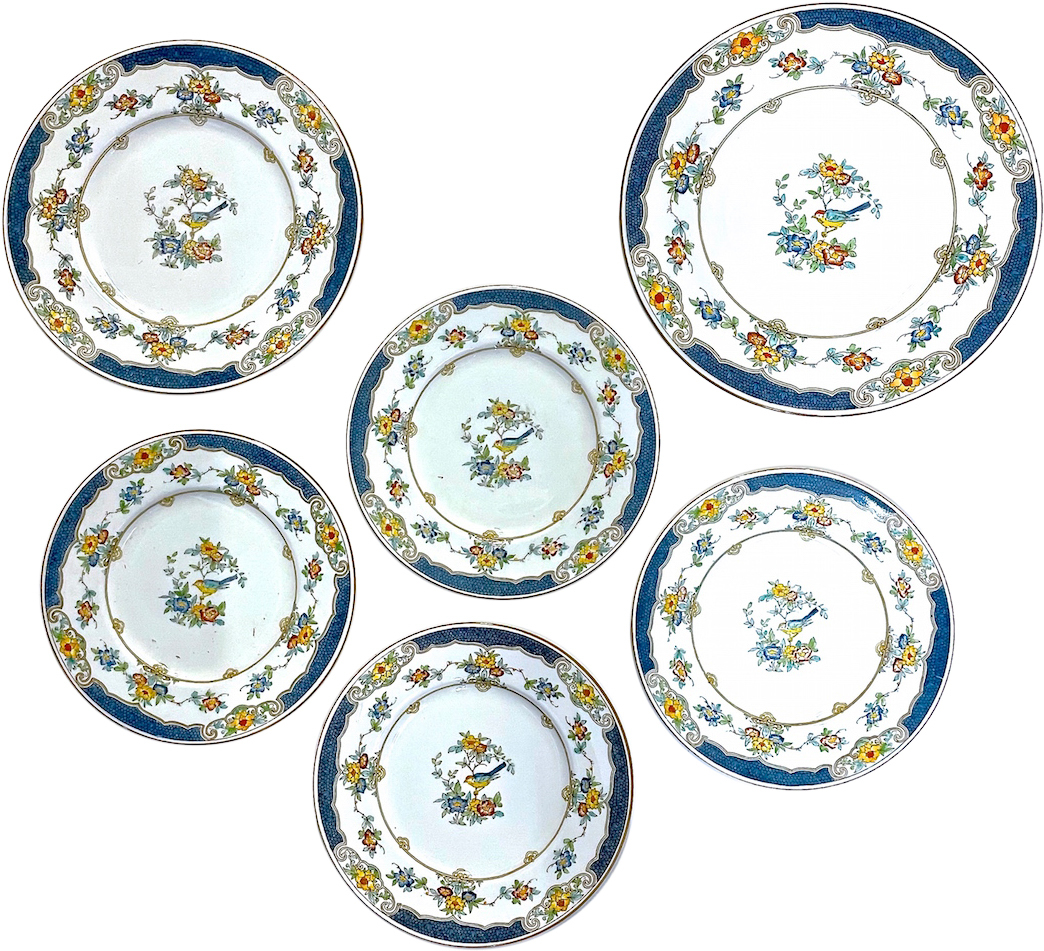 Minton Bird & Floral Plate Set, Set of 6~P77657618