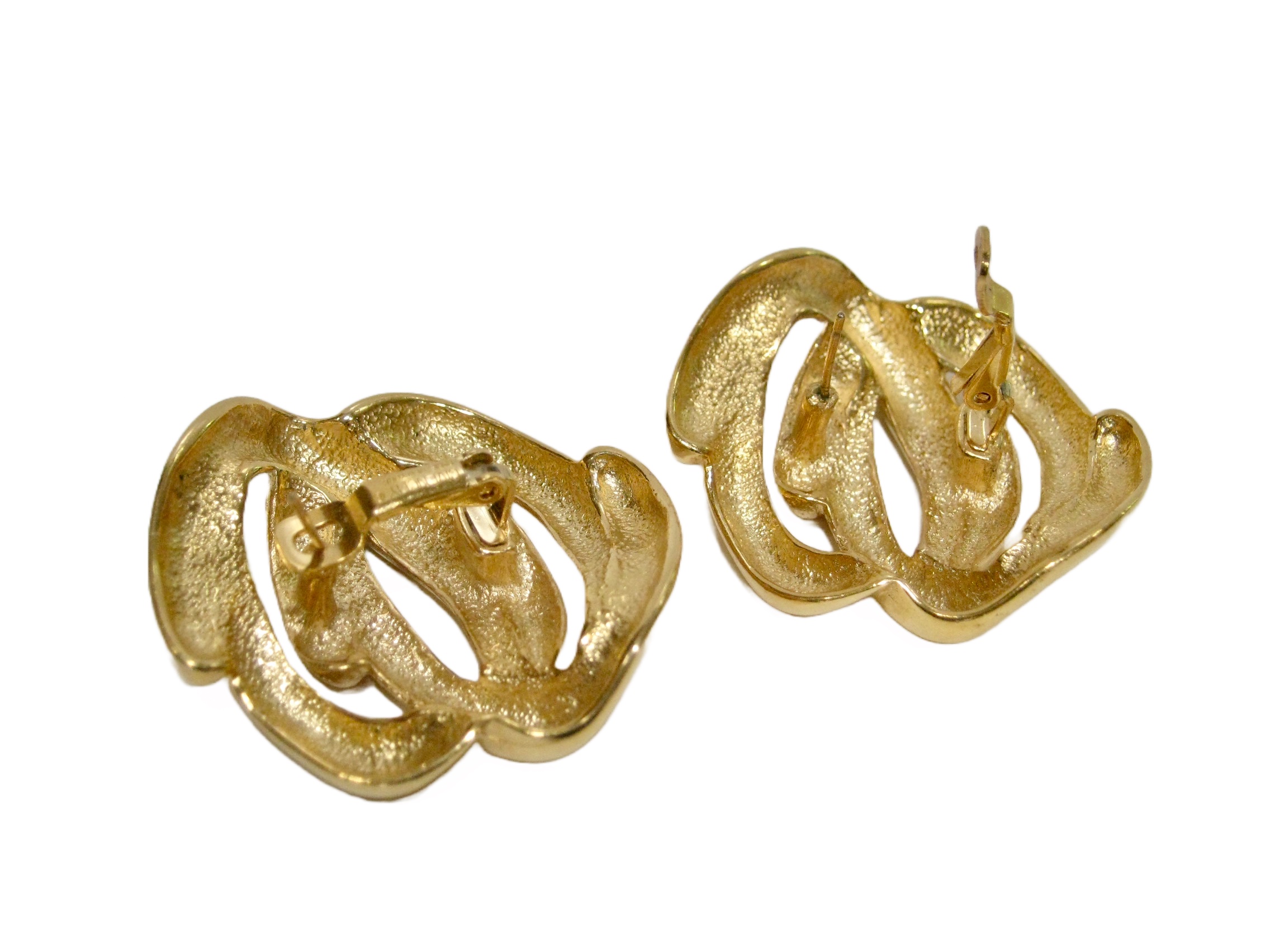 1980s Givenchy Polished Gold Earrings~P77673509