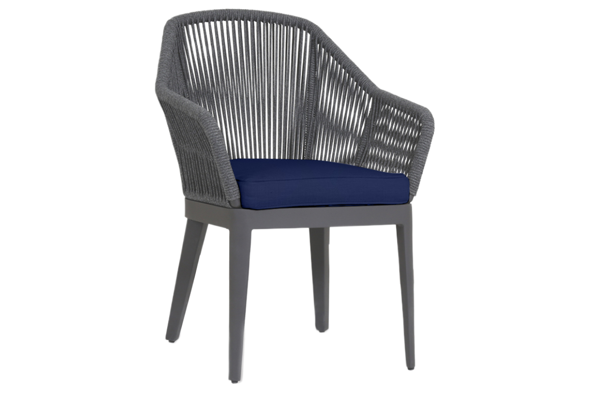 Amira Outdoor Aluminum/Rope Dining Chair