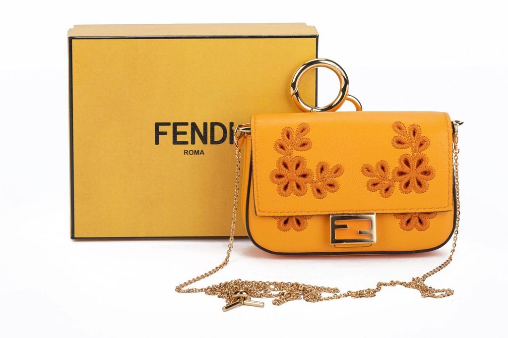 Fendi Baguette Bag Charm Floral NIB~P77658446