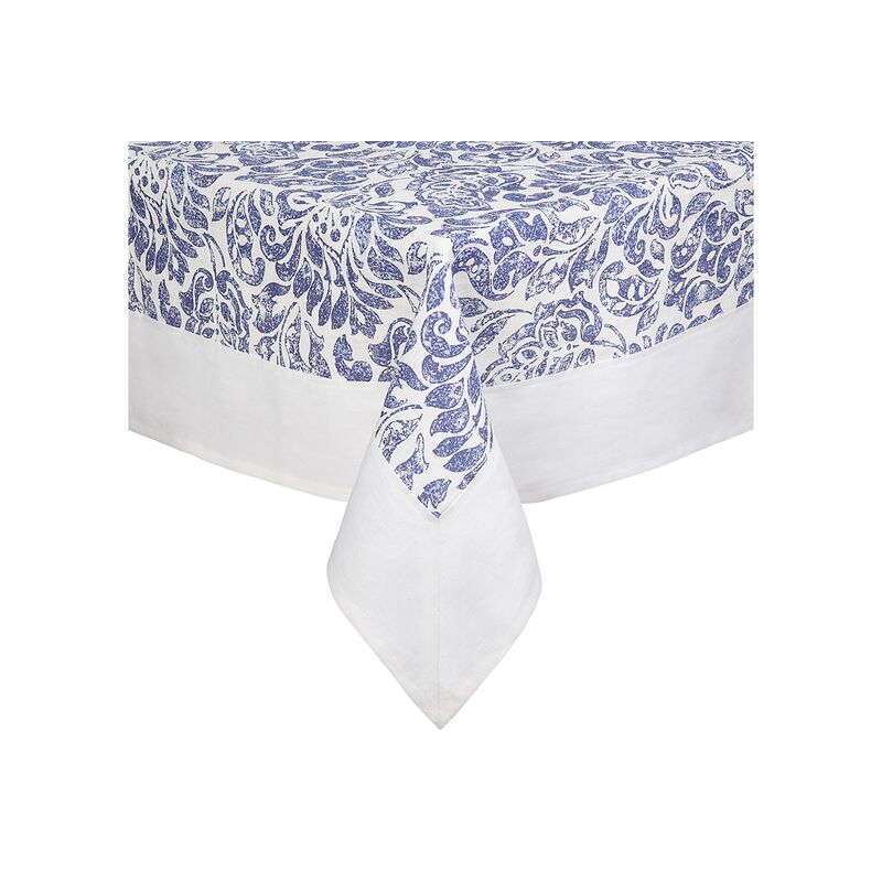 Santorini Tablecloth, Blue/White