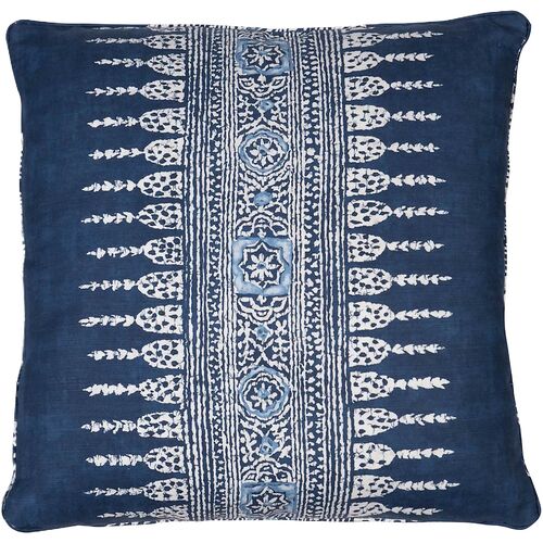 Javanese Stripe Pillow, Indigo