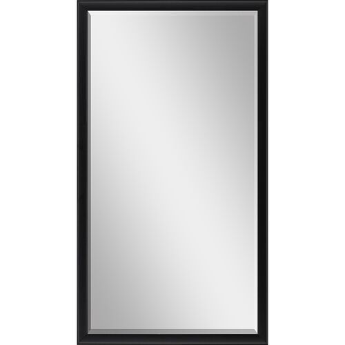 Shadow Box Beveled Mirror, Matte Black Shadow Box Beveled Mirror, Matte Black