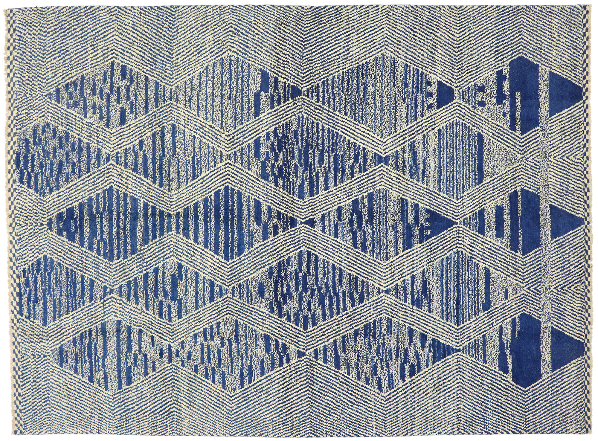 Blue Moroccan Area Rug, 10'5 x 14'1~P77673217