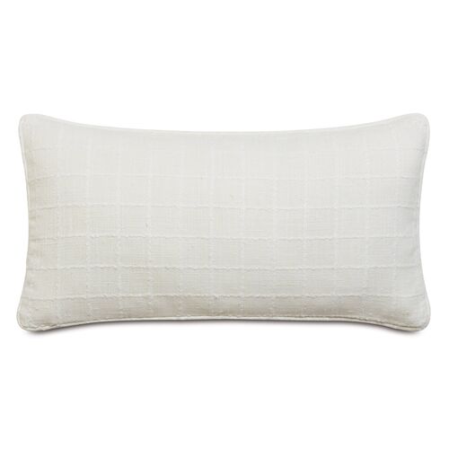 Tonkatsu Check Bolster Pillow, White~P77627754