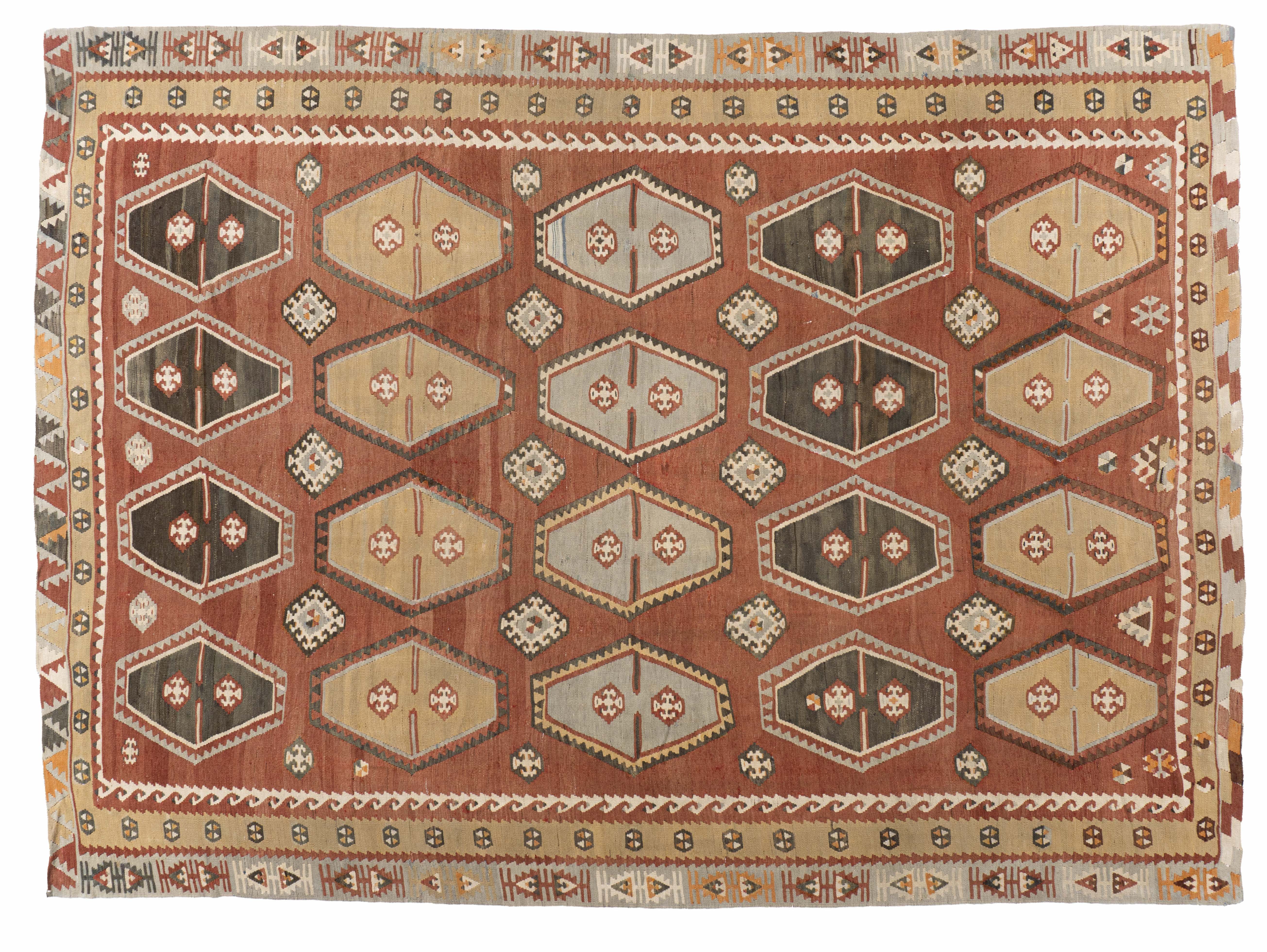 Turkish Kilim Flatweave Rug 8'7 X 11'7~P77721267