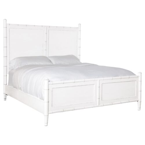 Charleston Panel Bed, White Heron
