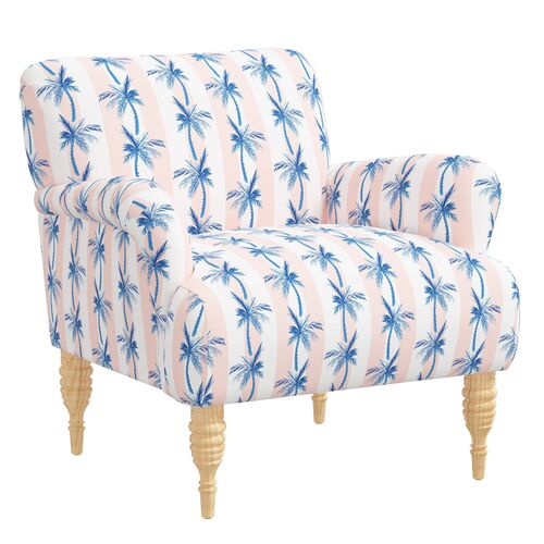 Nicolette Cabana Palm Club Chair, Blush~P77641316