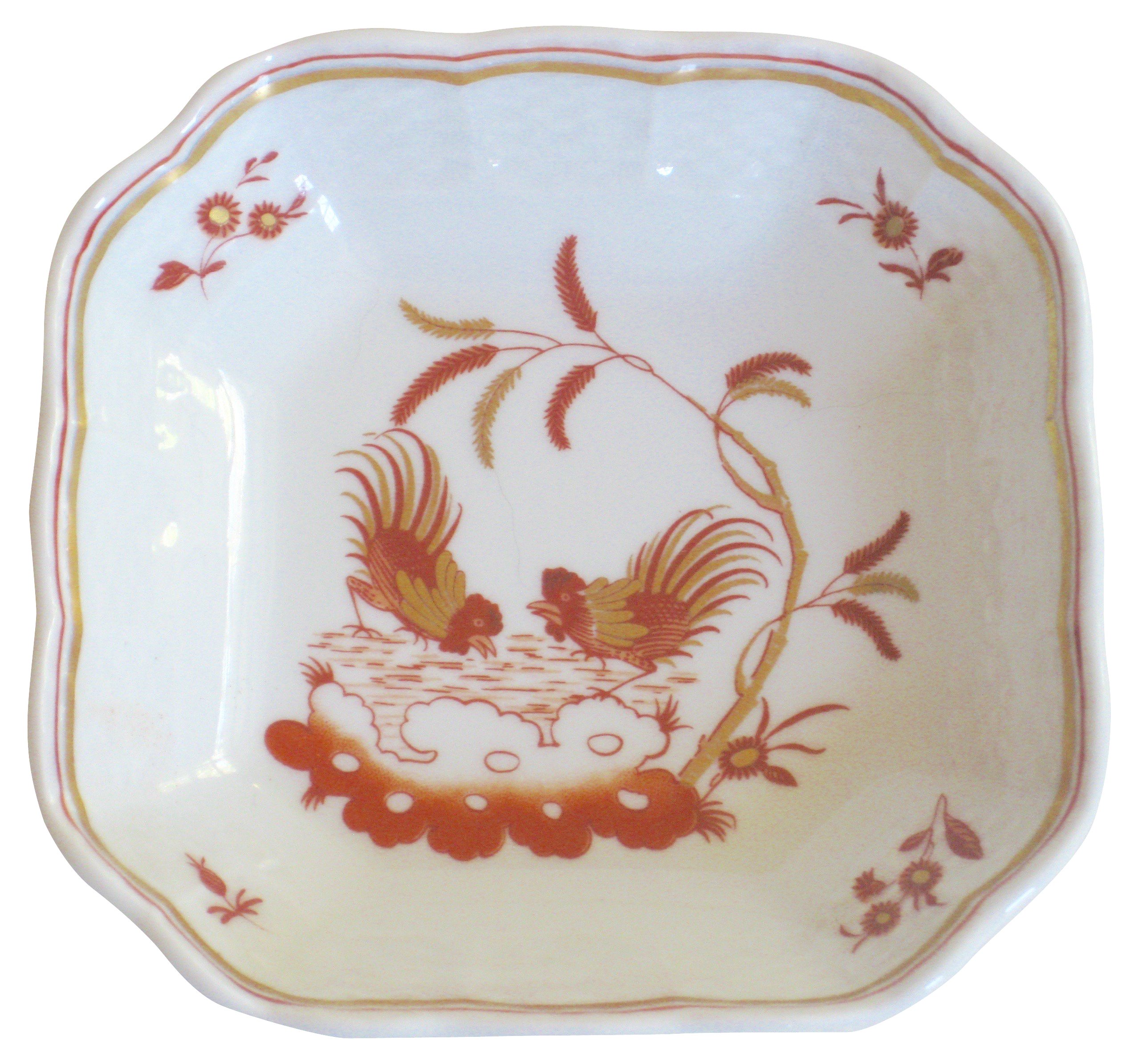 Ginori Italian Porcelain Roosters Tray~P77152291