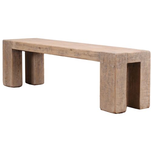 Merovi Bench, Weathered Natural Merovi Bench, Weathered Natural