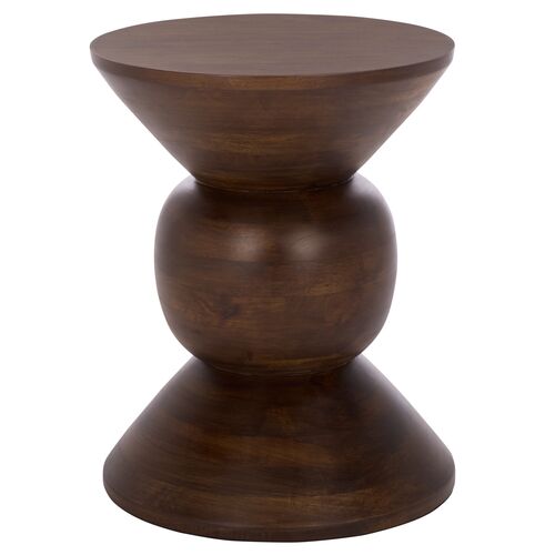 Celyn Round Accent Table, Walnut