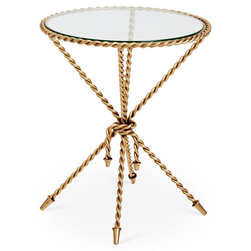 Hyannis Side Table, Gold