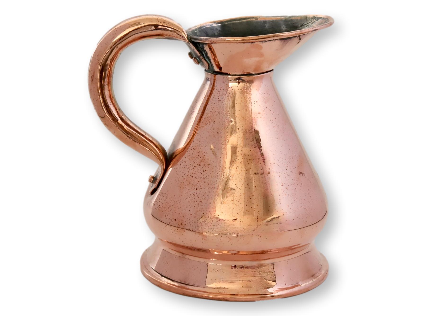 Antique English Copper 1 Pint Ale Jug~P77689760