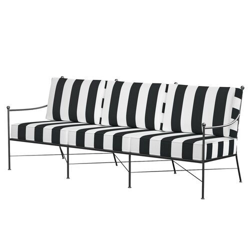 Isla Outdoor Iron 3-Seat Sofa