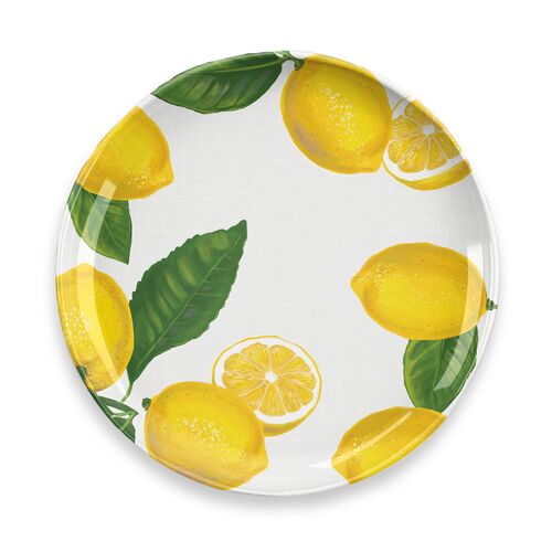 S/6 Lemon-Fresh Melamine Dinner Plate, Multi~P77615546