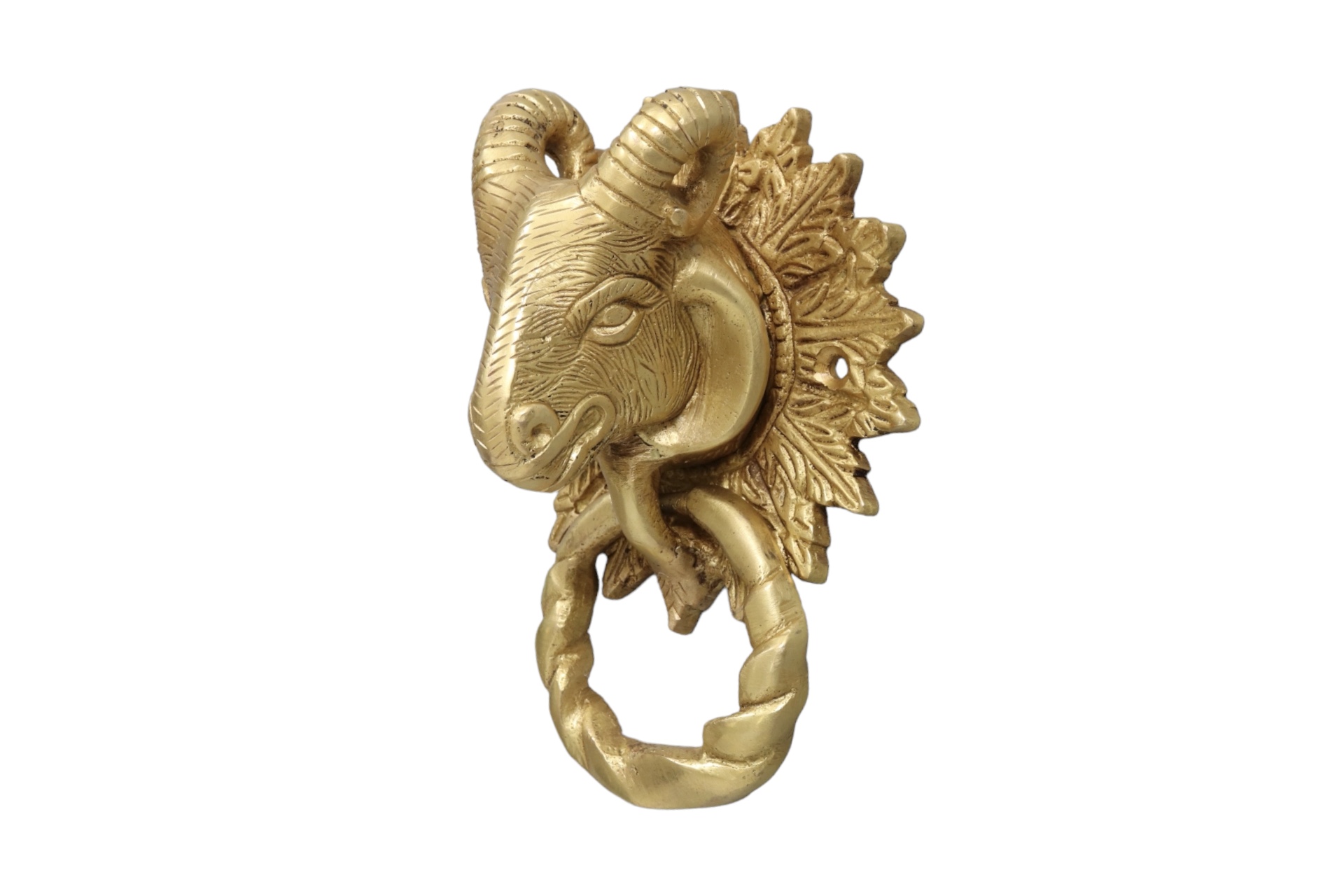 Brass Ram's Head Door Knocker~P77746169